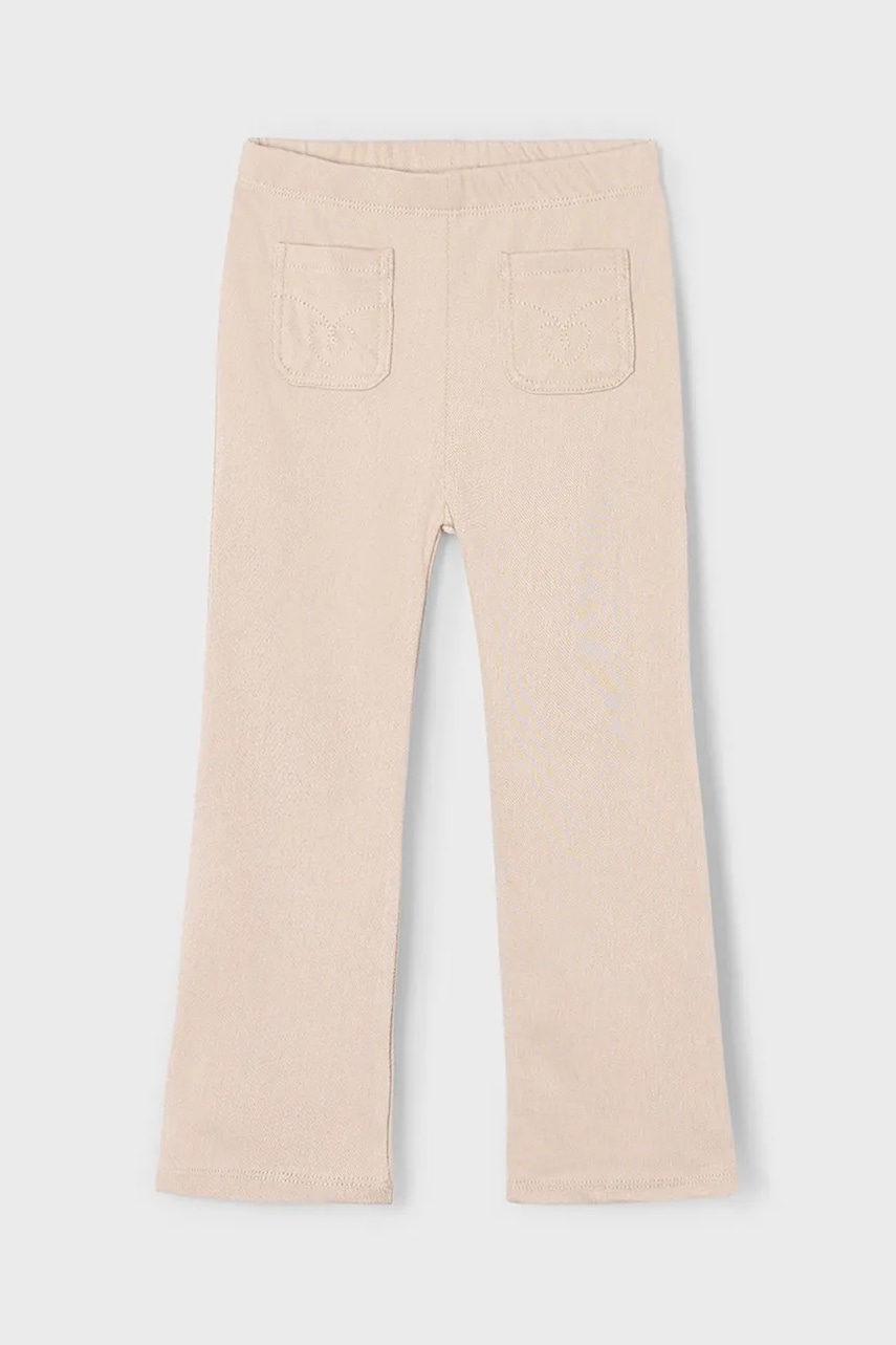 Mayoral leggins copii culoarea bej, neted, 3702