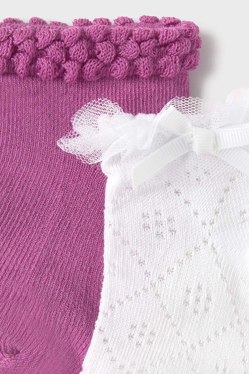 Детские носки Mayoral 2 шт цвет розовый 10872 Детские носки Mayoral 2 шт цвет розовый 10872
