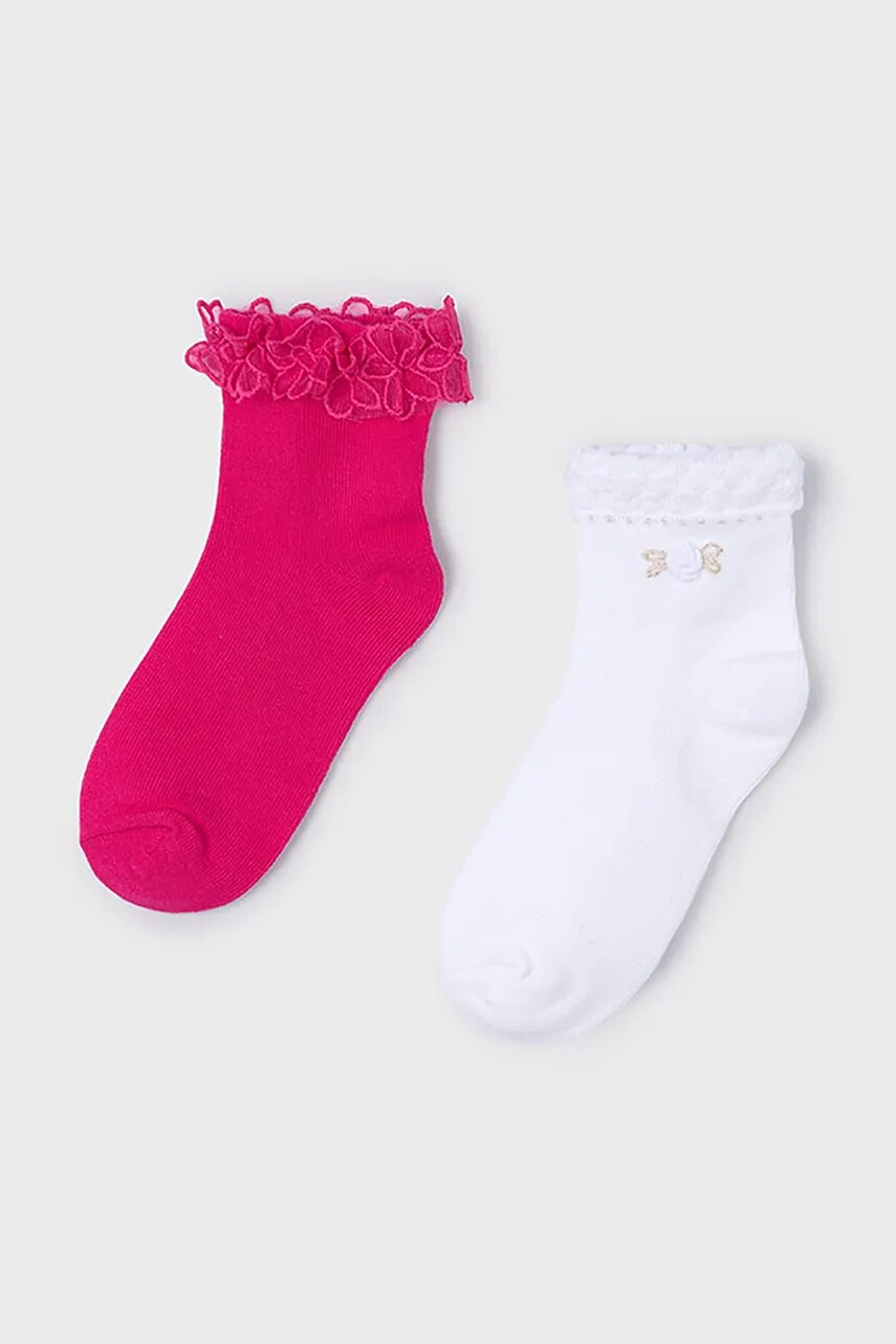 Levně Dětské ponožky Mayoral 2-pack růžová barva, 10912