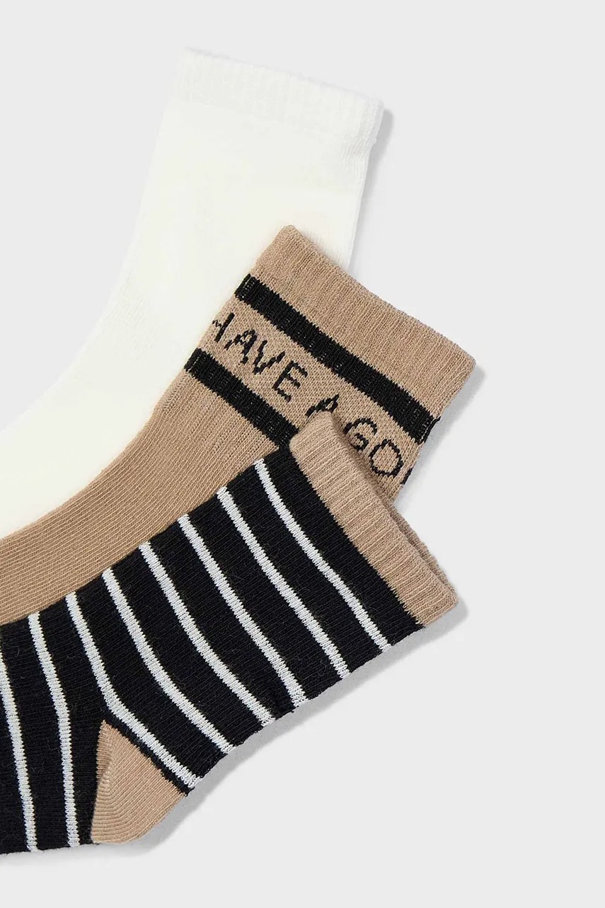 Детские носки Mayoral 3 шт цвет коричневый 10914