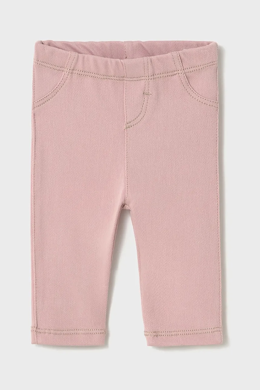 Mayoral Newborn leggins bebe culoarea roz, neted, 1759