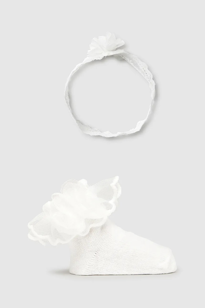 Mayoral Newborn sosete bebe culoarea alb, 9869 Mayoral Newborn sosete bebe culoarea alb, 9869