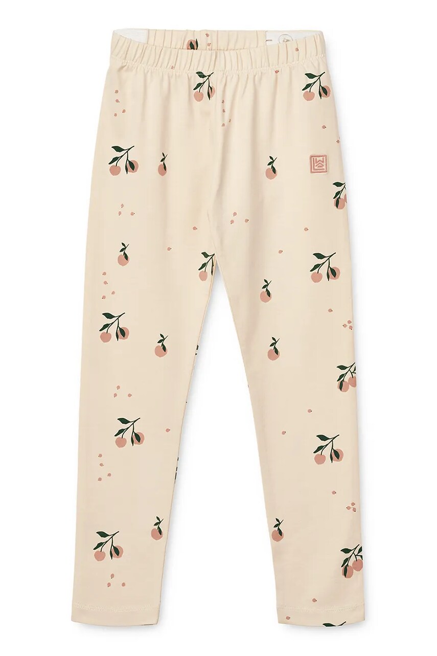 Liewood leggins din bumbac pentru copii Marie Printed Leggings culoarea bej, cu imprimeu, LW19959