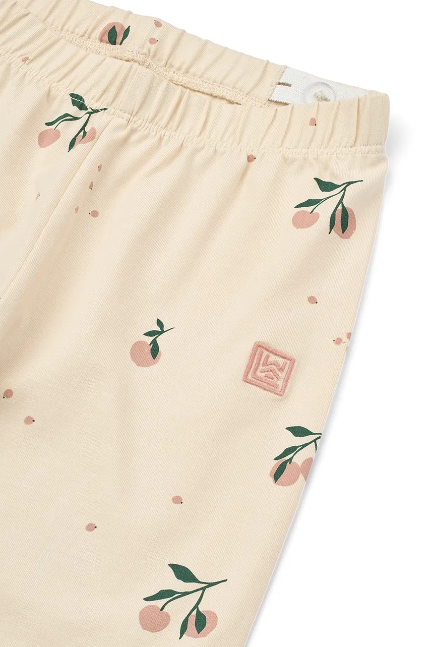 Детские хлопковые леггинсы Liewood Marie Printed Leggings цвет бежевый с узором LW19959