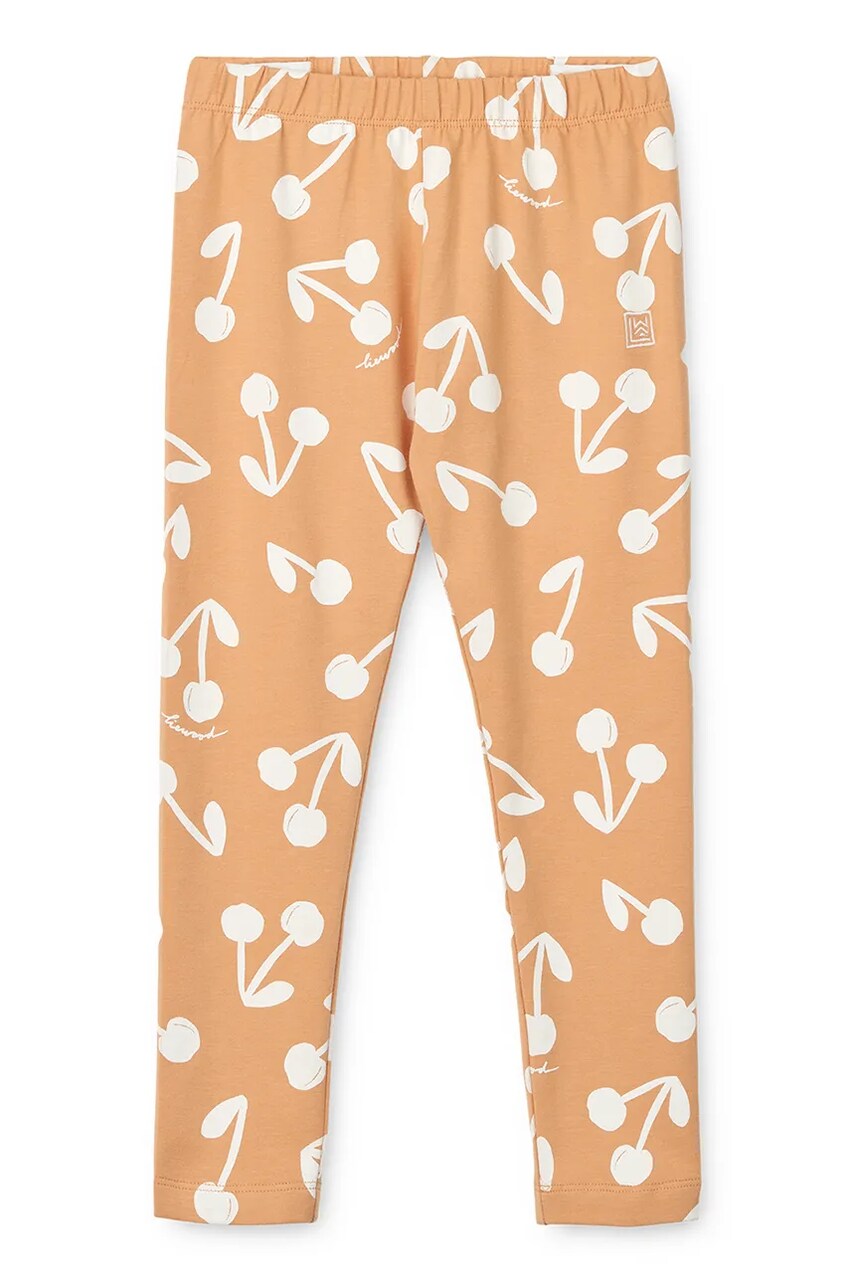 Liewood leggins din bumbac pentru copii Marie Printed Leggings culoarea portocaliu, cu imprimeu, LW19959