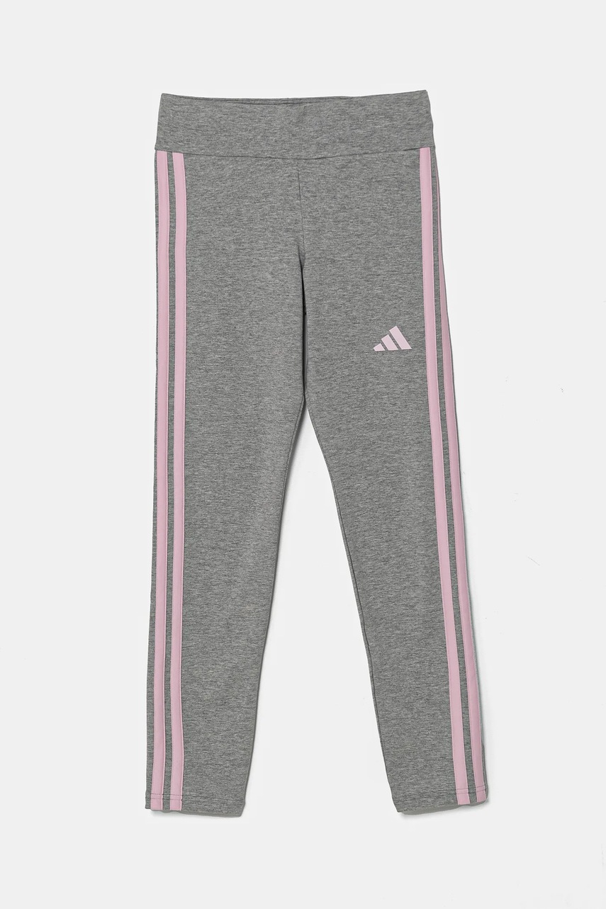Детские леггинсы adidas цвет серый с аппликацией JF3674 Детские леггинсы adidas цвет серый с аппликацией JF3674