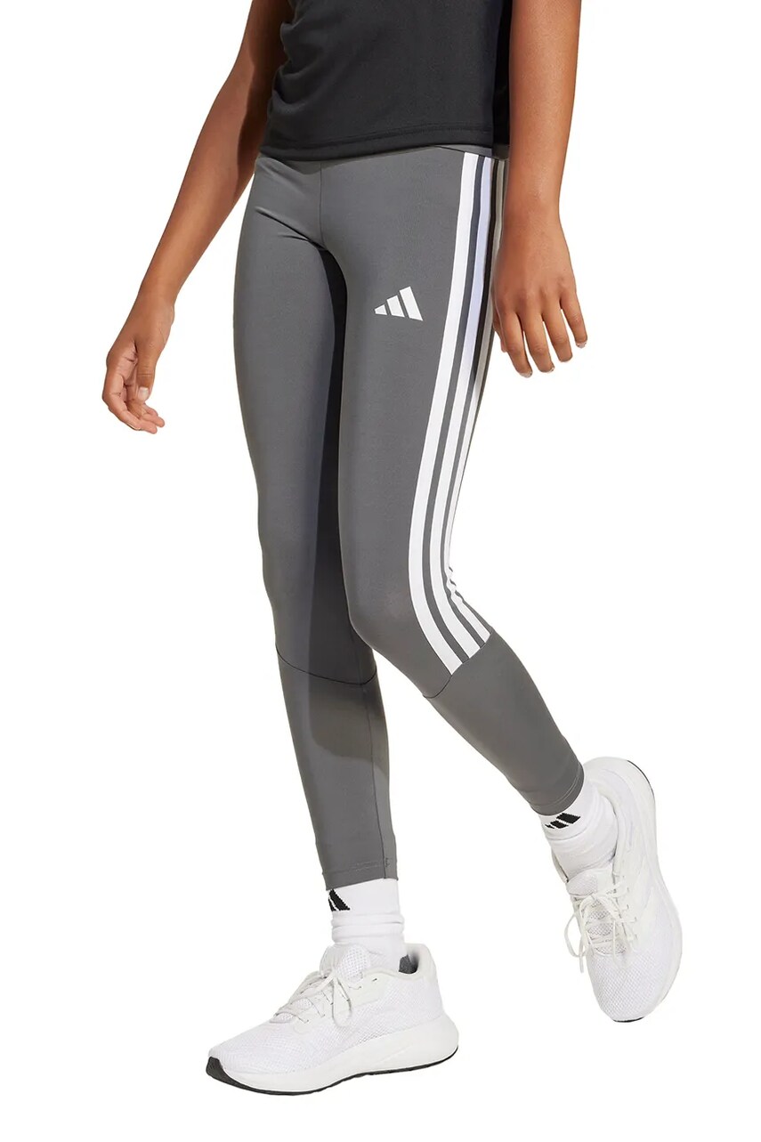 adidas leggins copii culoarea gri, cu imprimeu, JJ1047