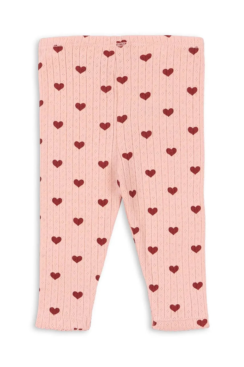 Konges Sløjd leggins din bumbac pentru copii MINNIE PANTS GOTS culoarea roz, cu imprimeu, KS102584 Konges Sløjd leggins din bumbac pentru copii MINNIE PANTS GOTS culoarea roz, cu imprimeu, KS102584