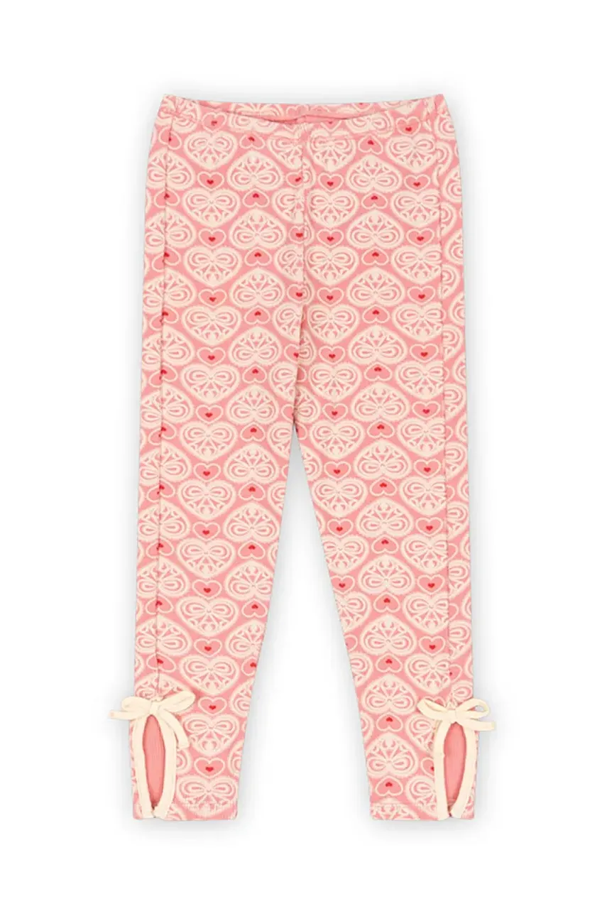 Konges Sløjd leggins copii ELLA PANTS GOTS culoarea roz, modelator, KS102668