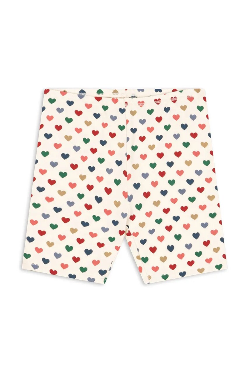 Konges Sløjd pantaloni BASIC SHORT LEGGINGS GOTS culoarea bej, KS103203