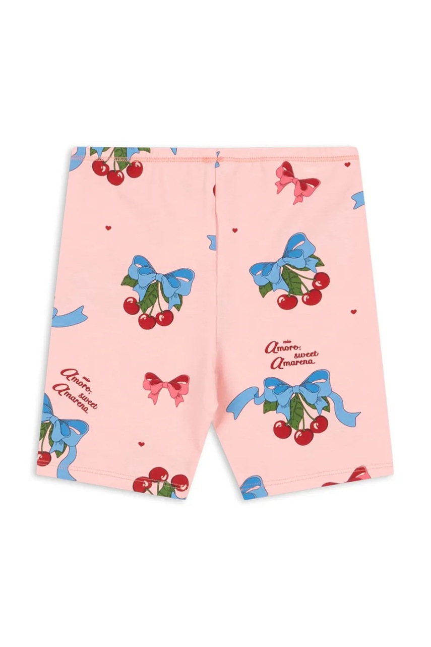 Брюки Konges Sløjd BASIC SHORT LEGGINGS GOTS цвет розовый KS103203