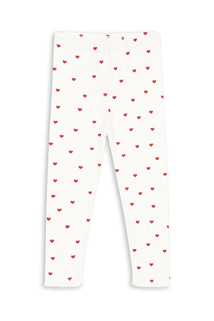 Детские хлопковые леггинсы Konges Sløjd MINNIE PANTS GOTS цвет белый с узором KS103363 Детские хлопковые леггинсы Konges Sløjd MINNIE PANTS GOTS цвет белый с узором KS103363