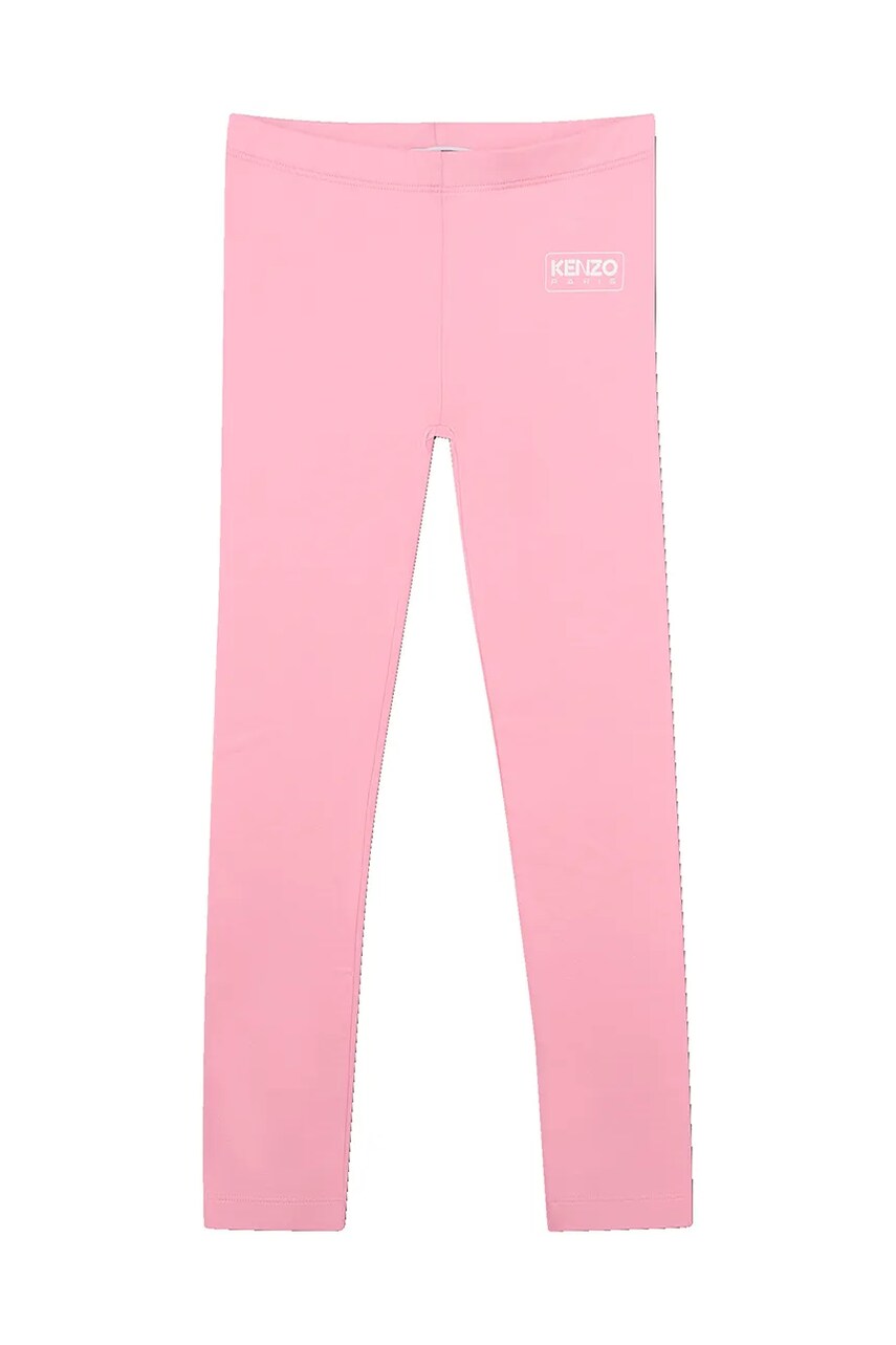 Kenzo Kids leggins copii culoarea roz, neted, K61003