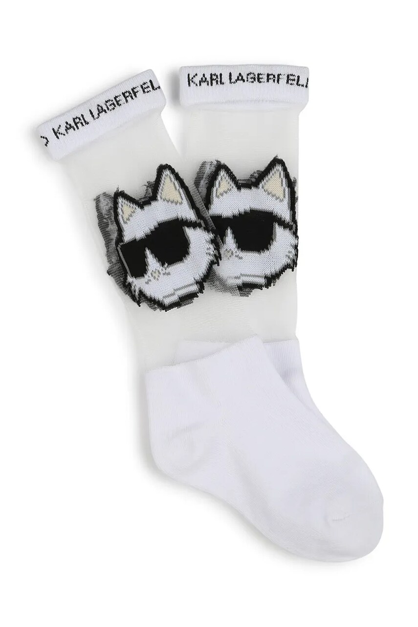 Levně Dětské ponožky Karl Lagerfeld bílá barva, Z30545