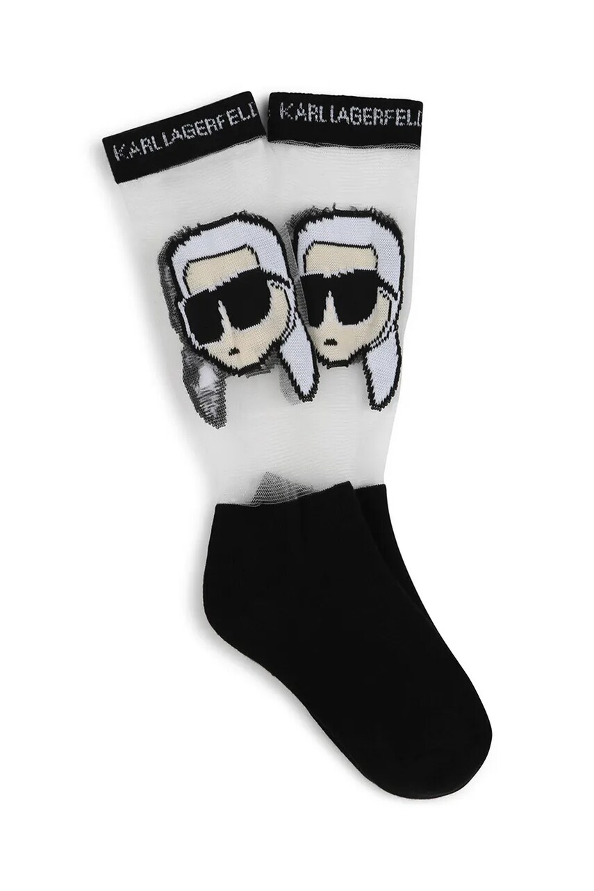 Levně Dětské ponožky Karl Lagerfeld černá barva, Z30545