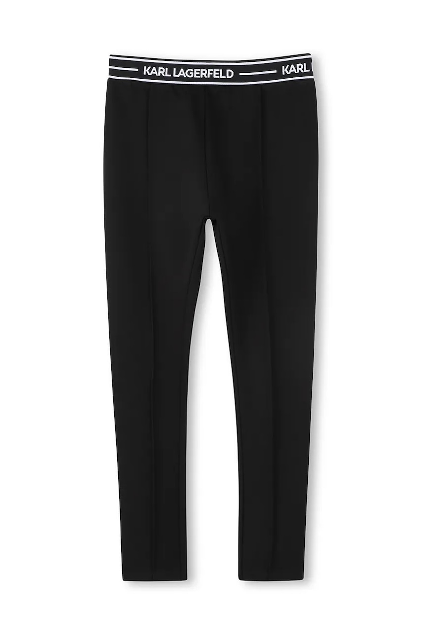 Karl Lagerfeld leggins copii culoarea negru, uni, Z30452