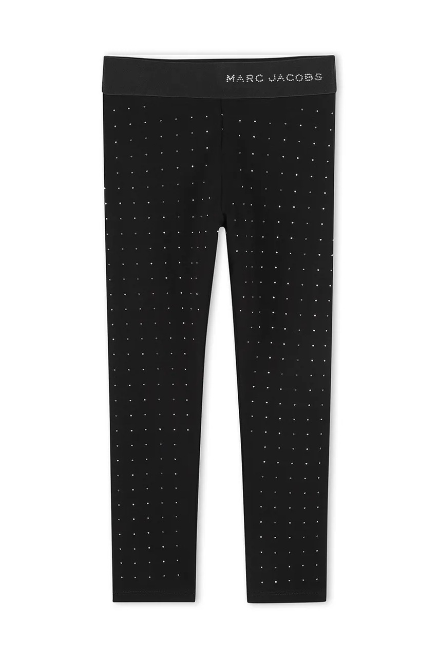 Дитячі легінси Marc Jacobs колір чорний з аплікацією W60473