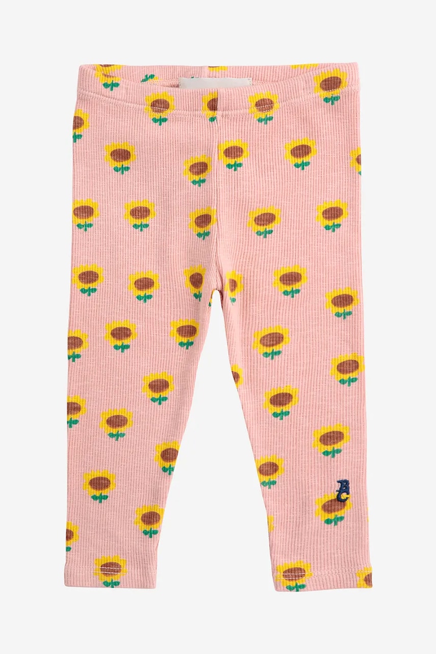Bobo Choses leggins bebe Sunflower culoarea portocaliu, modelator, 125AB053 Bobo Choses leggins bebe Sunflower culoarea portocaliu, modelator, 125AB053