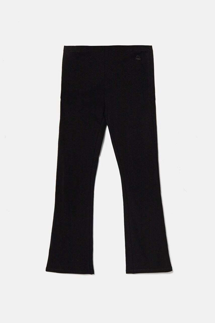 United Colors of Benetton leggins copii culoarea negru, neted, 3MT1CF037