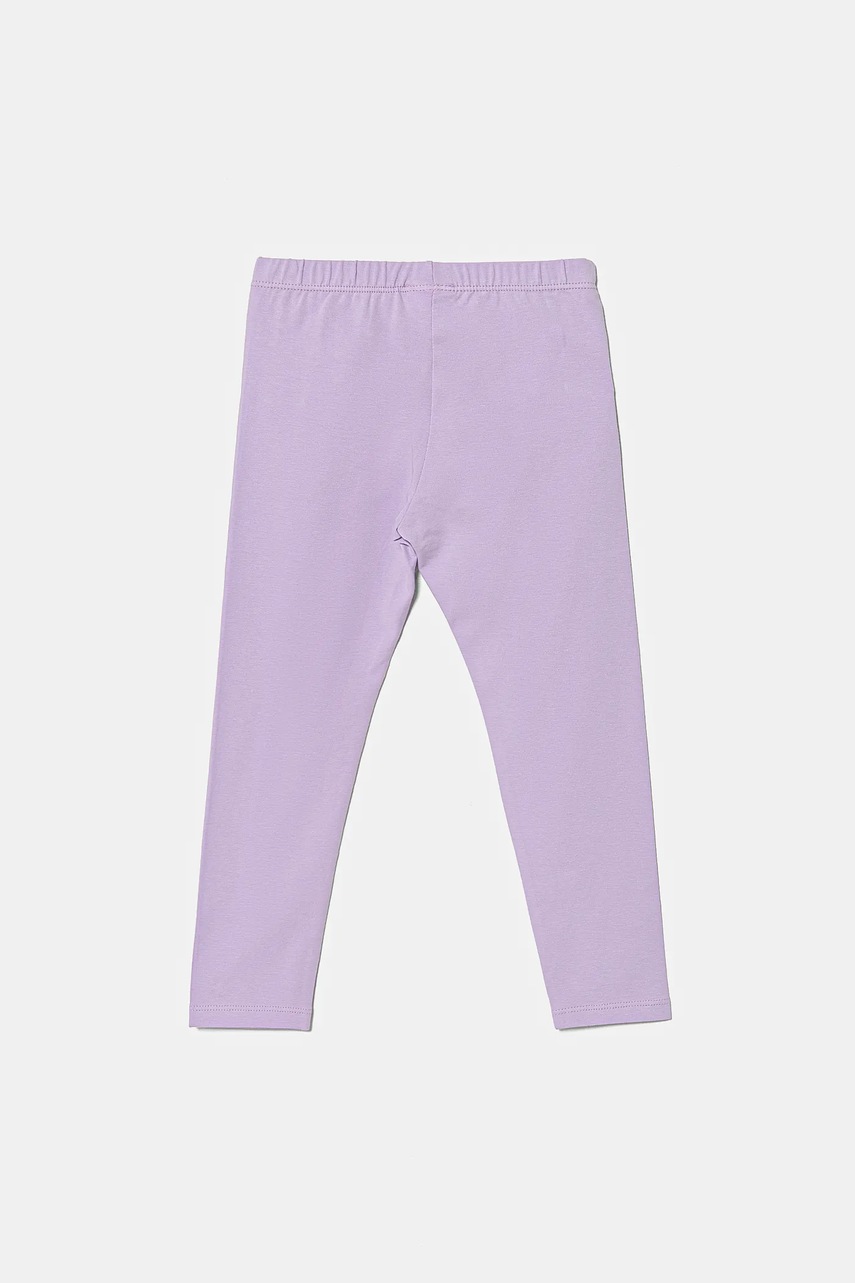 Детские леггинсы United Colors of Benetton цвет фиолетовый однотонные 3MT1GF01L