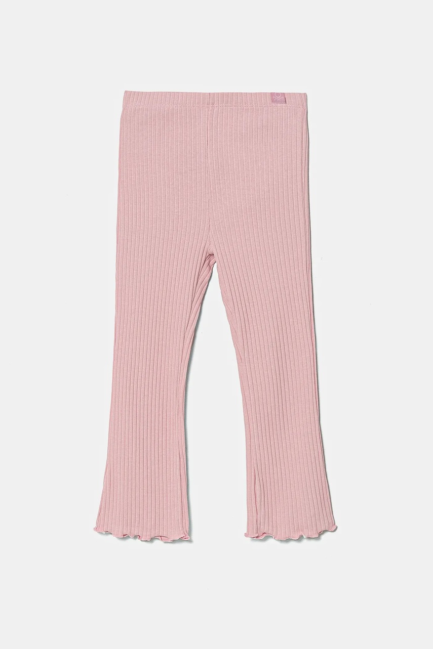 United Colors of Benetton leggins copii culoarea roz, neted, 3F1AGF04W