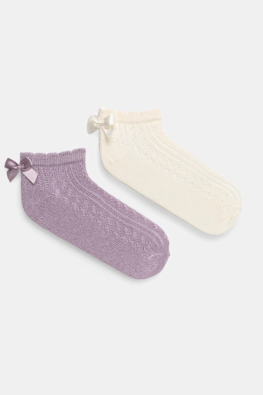 United Colors of Benetton sosete copii 2-pack culoarea violet, 6AO407042