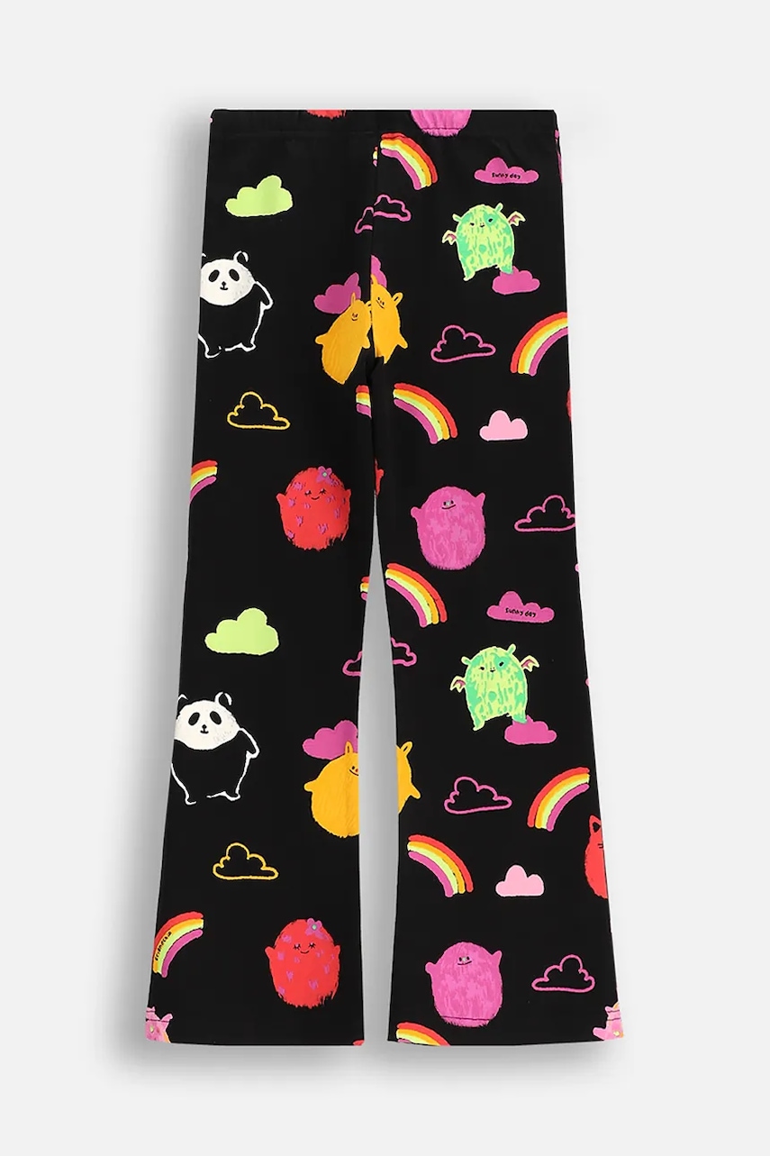 Дитячі легінси Coccodrillo колір чорний візерунок REBEL GIRL KIDS Дитячі легінси Coccodrillo колір чорний візерунок REBEL GIRL KIDS