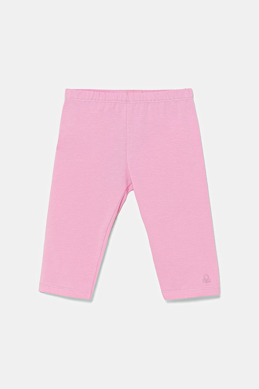 United Colors of Benetton leggins copii culoarea roz, uni, 3MT1GF01M