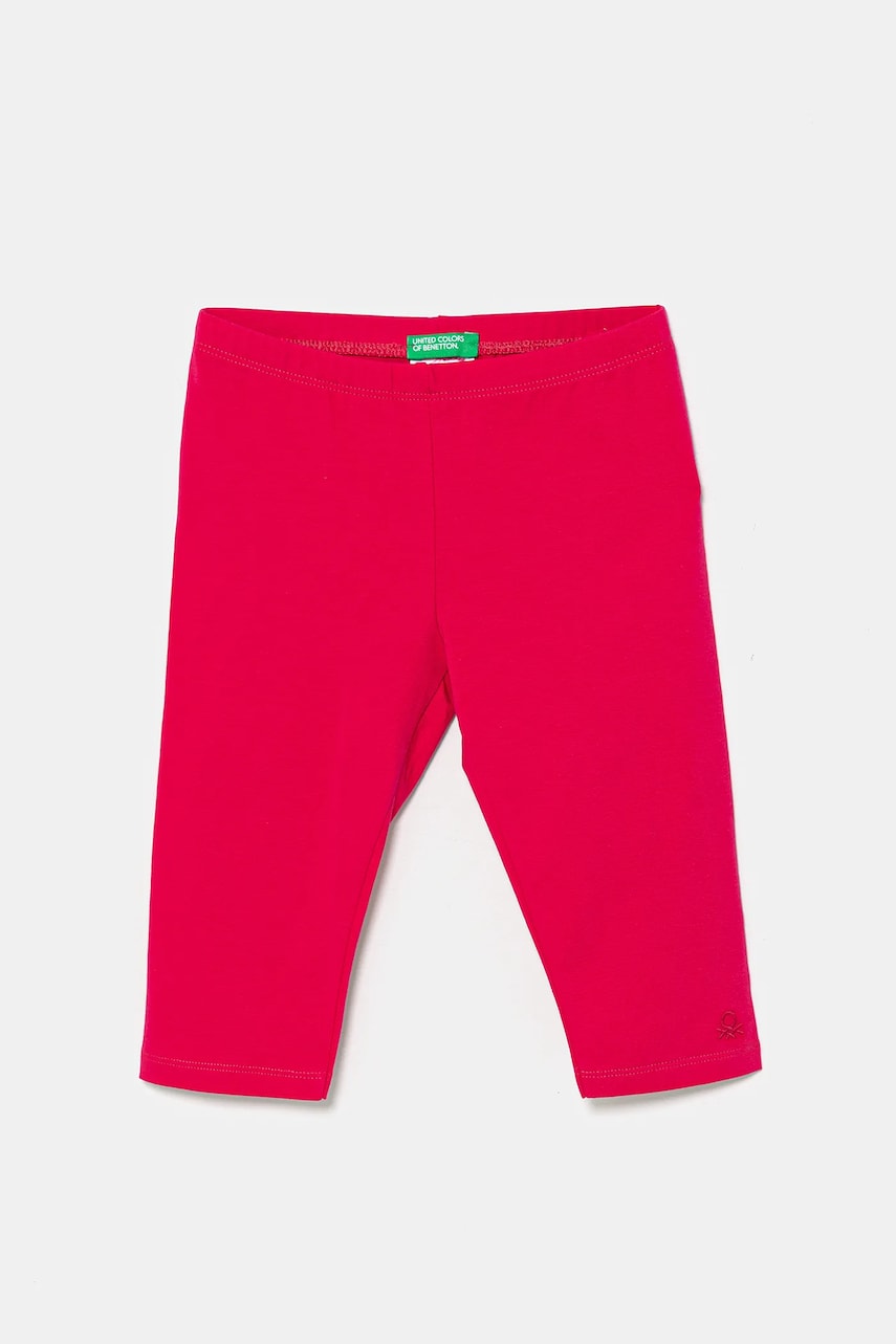 United Colors of Benetton leggins copii culoarea roz, uni, 3MT1GF01M