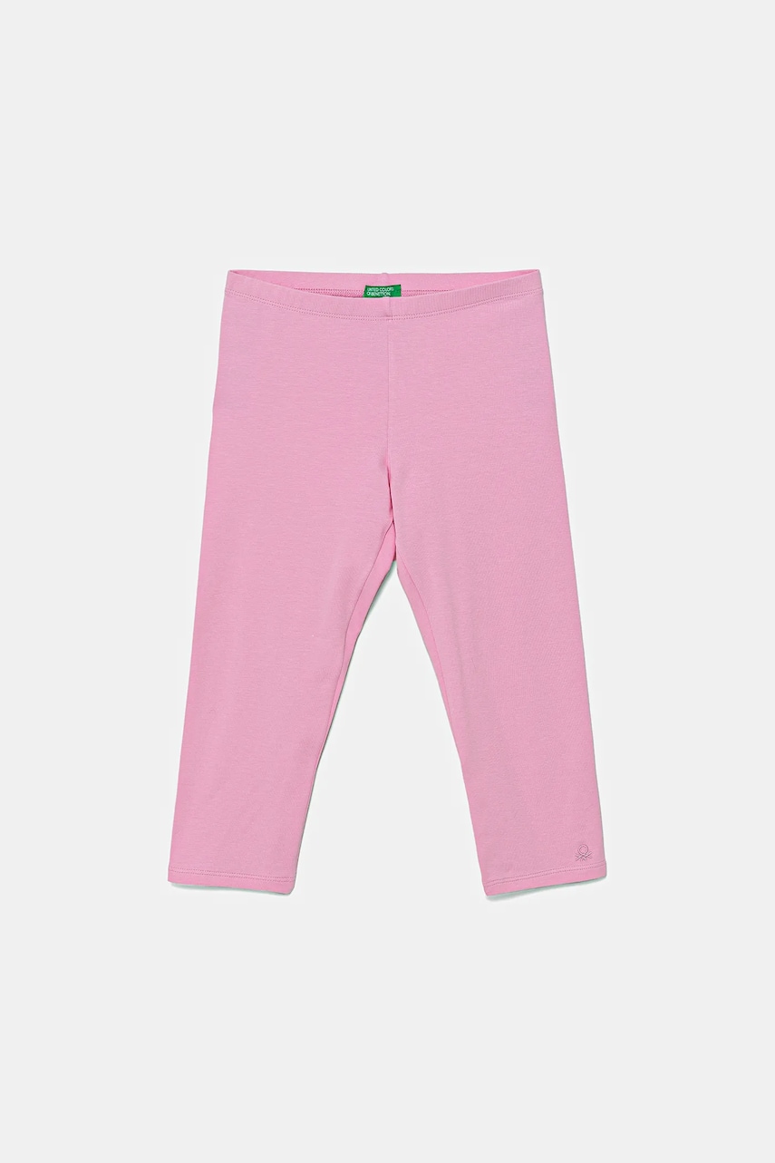 United Colors of Benetton leggins copii culoarea roz, uni, 3MT1CF02J