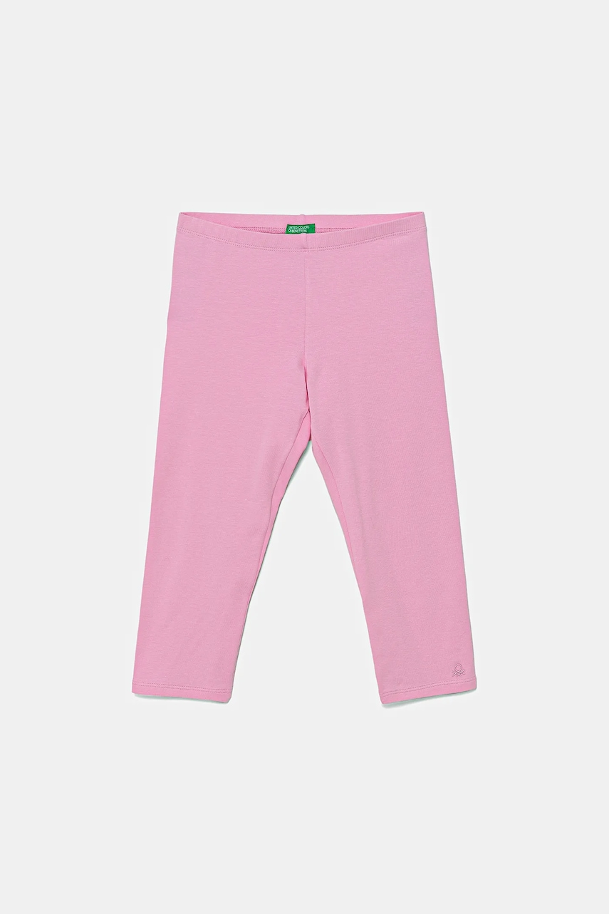 United Colors of Benetton leggins copii culoarea roz, uni, 3MT1CF02J