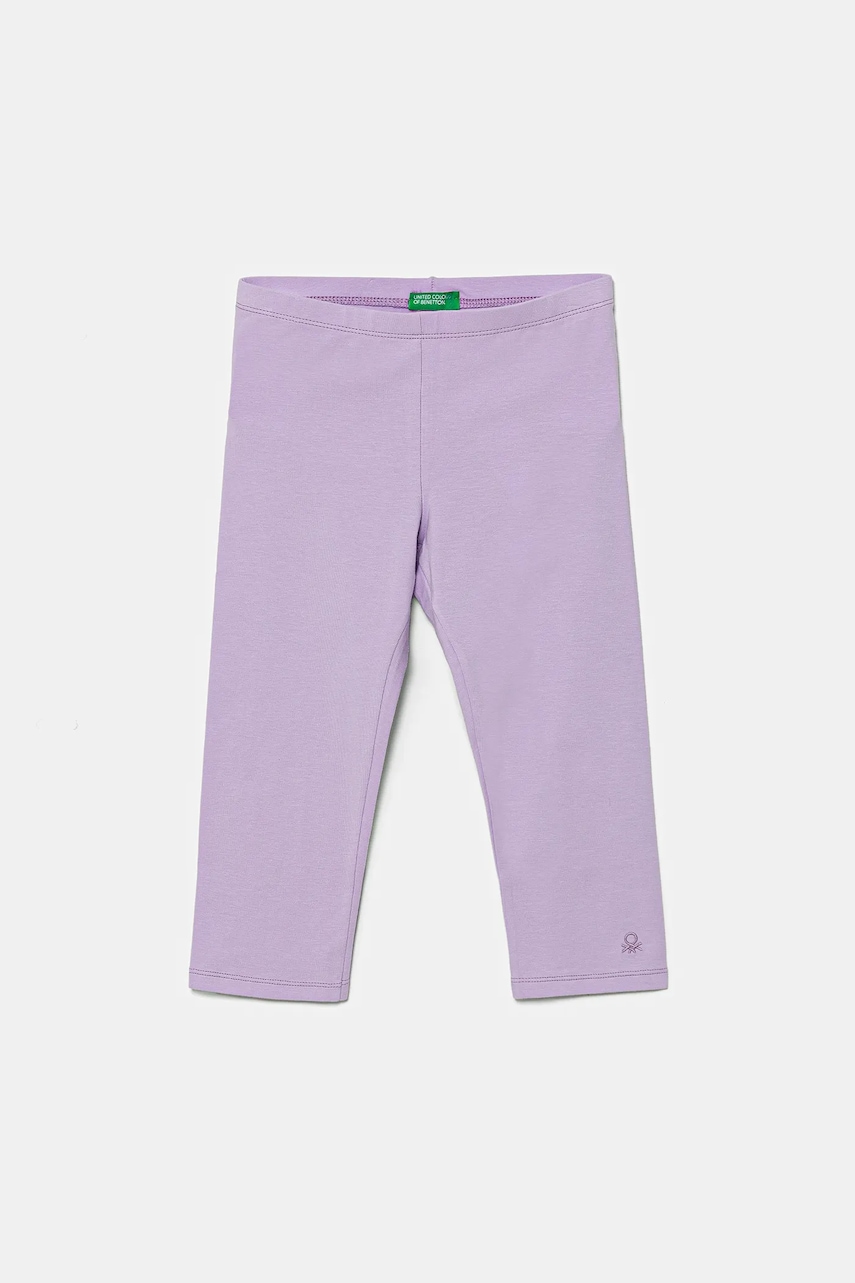 United Colors of Benetton colanți culoarea violet, uni, 3MT1CF02J