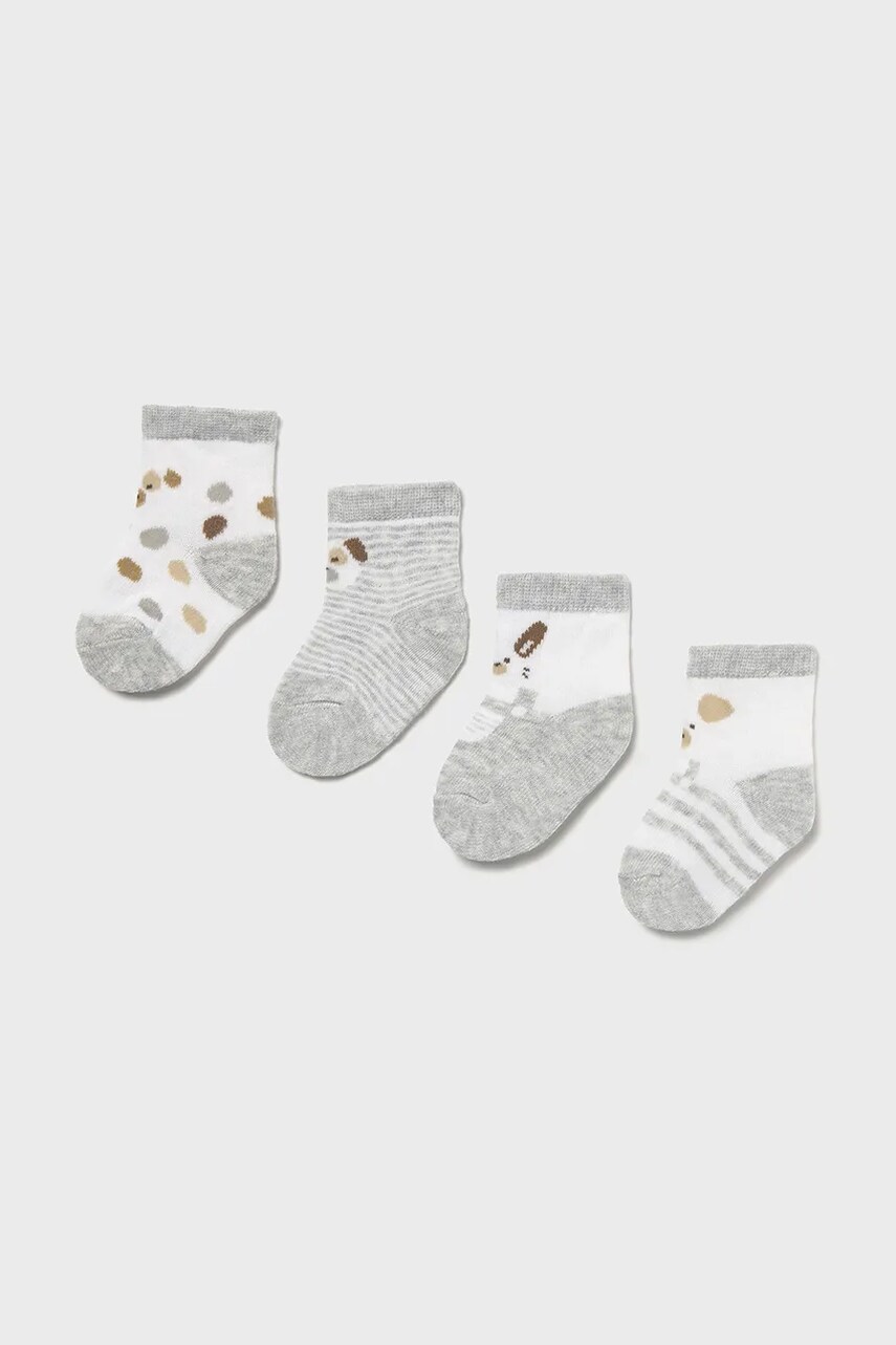 Levně Dětské ponožky Mayoral Newborn 4-pack šedá barva, 9862