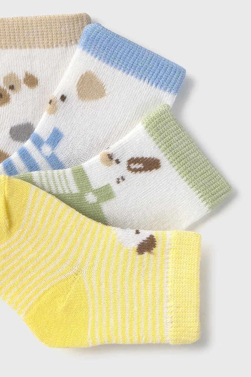 Дитячі шкарпетки Mayoral Newborn 4-pack колір жовтий 9862