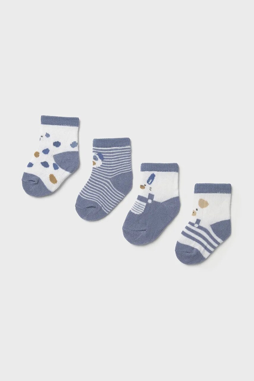 Levně Dětské ponožky Mayoral Newborn 4-pack modrá barva, 9862
