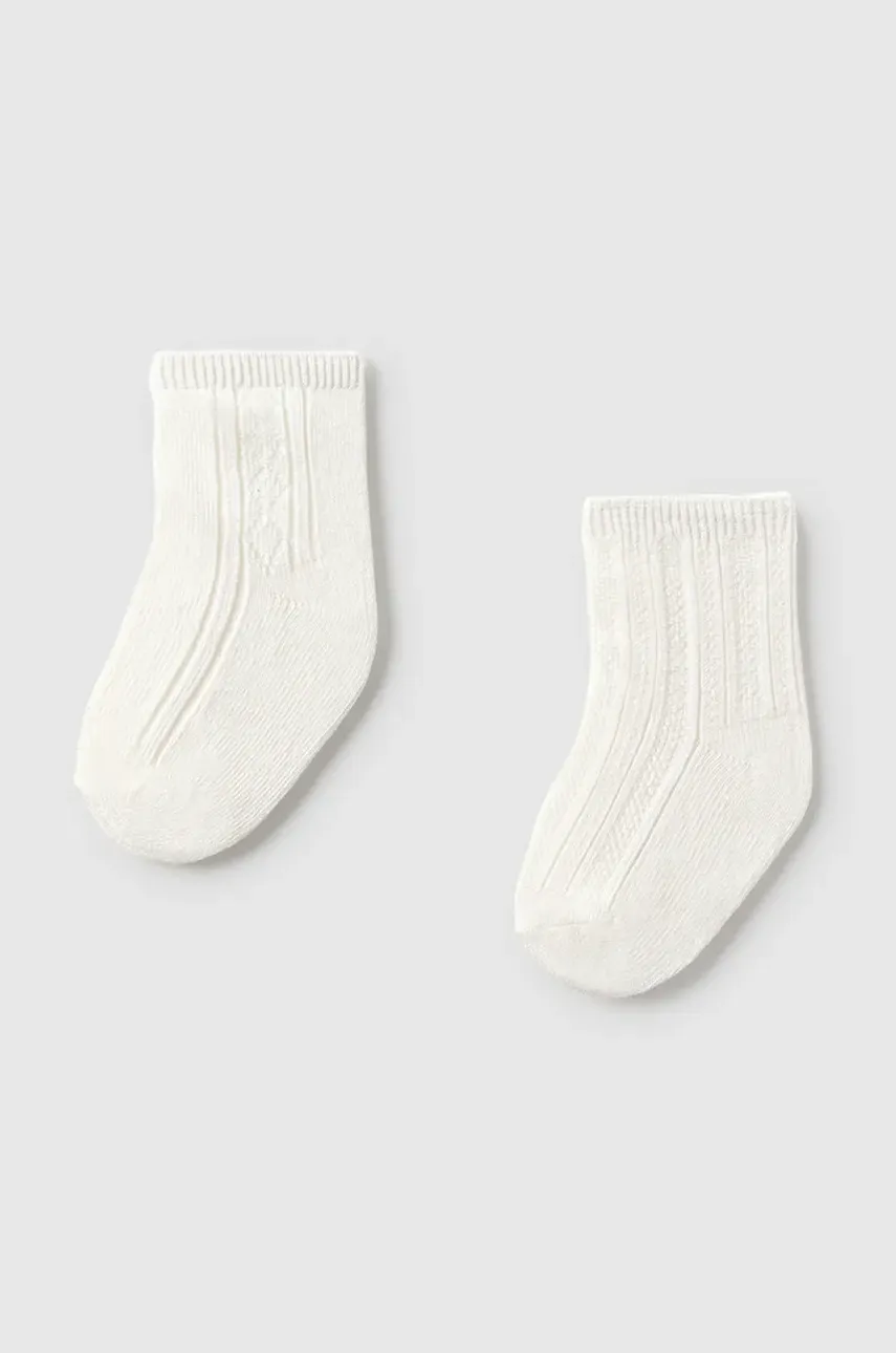 Dětské ponožky Mayoral Newborn 2-pack béžová barva, 9863