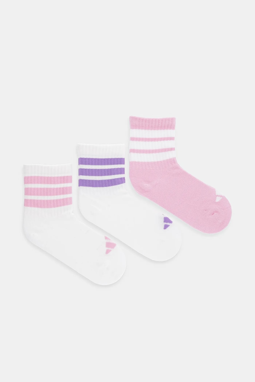 adidas Performance șosete copii 3-pack culoarea roz, JG3693 adidas Performance șosete copii 3-pack culoarea roz, JG3693