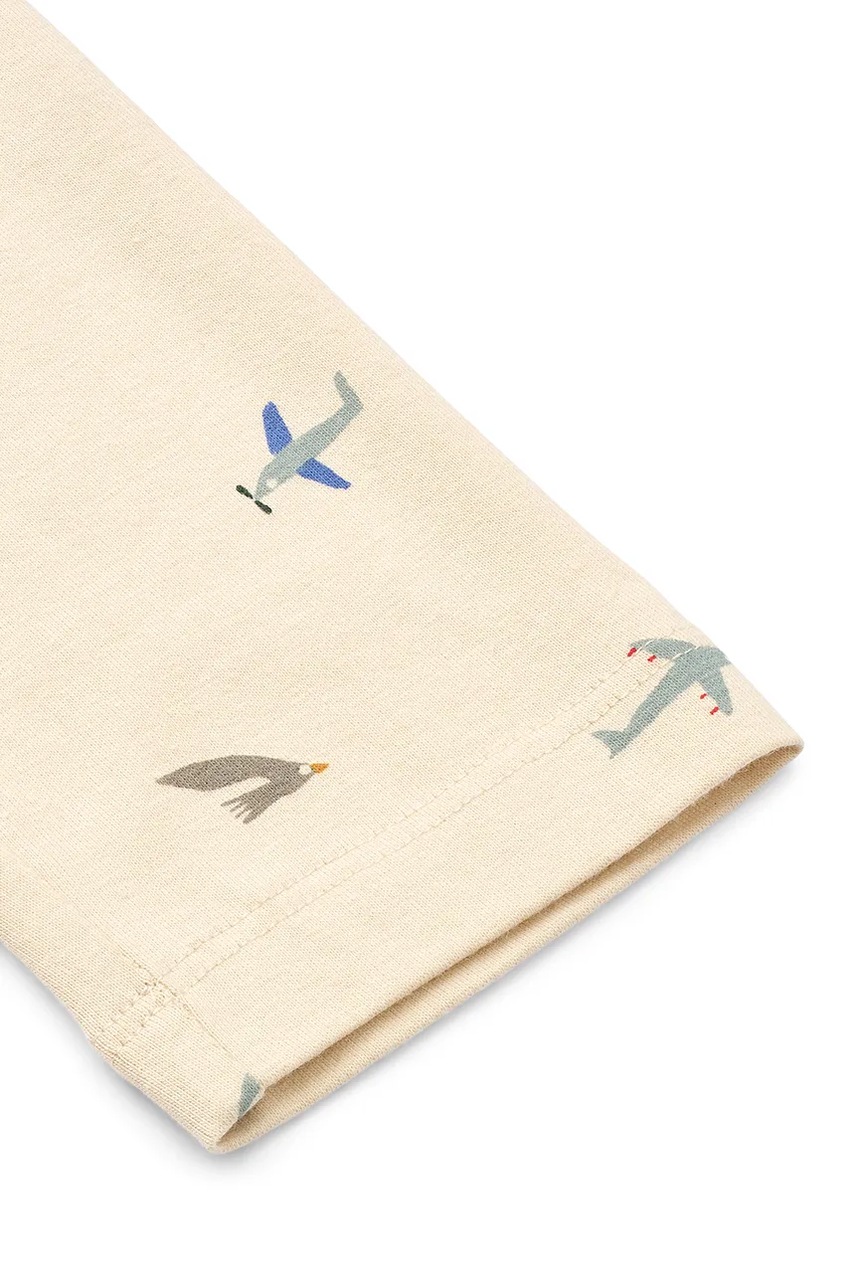 Детские хлопковые леггинсы Liewood Marie Printed Leggings цвет бежевый с узором LW19959