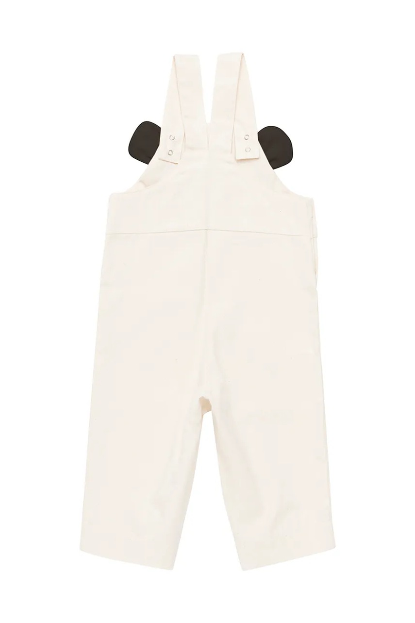 Комбінезон для немовлят Donsje Kladi Overalls Panda колір бежевий з аплікацією 3036601