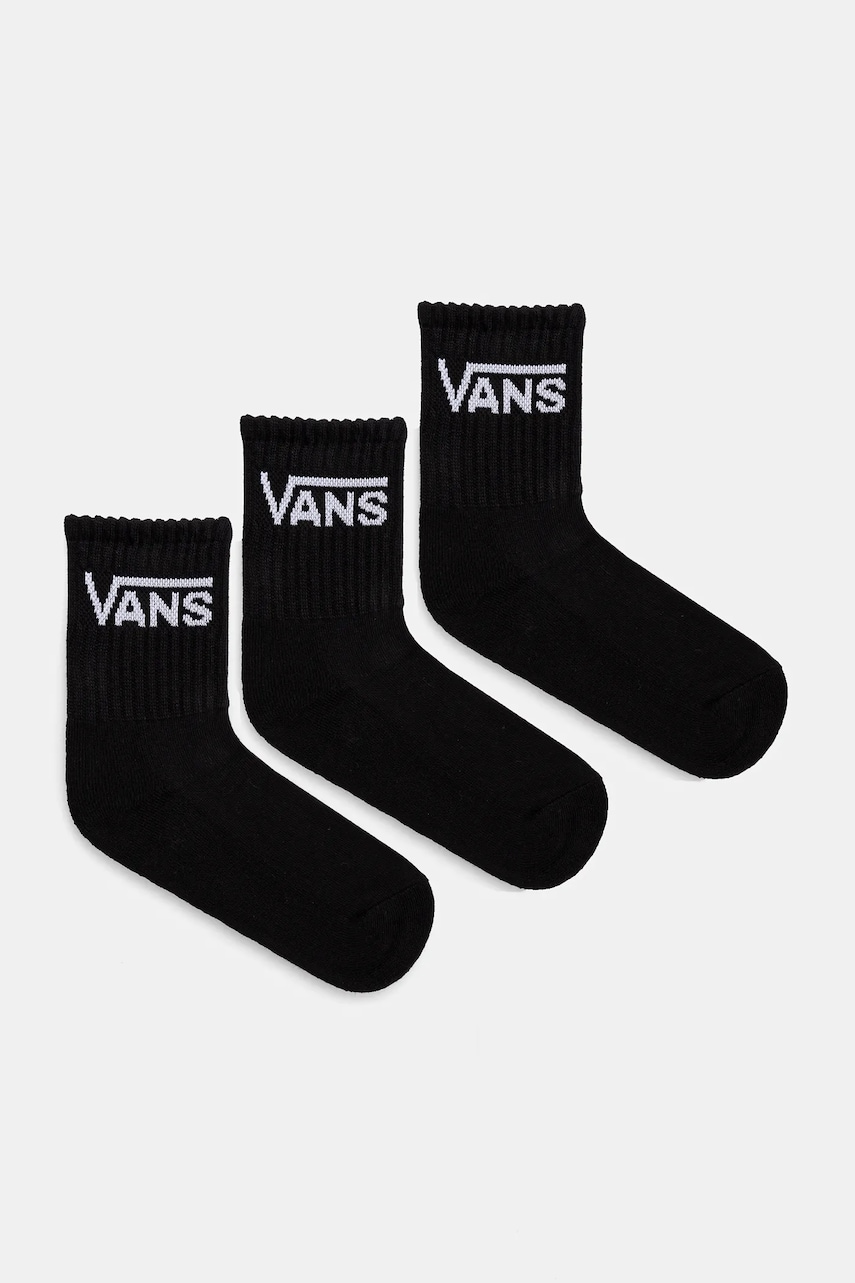 Vans sosete CLASSIC CREW 3-pack culoarea negru, VN000GNKBLK1 Vans sosete CLASSIC CREW 3-pack culoarea negru, VN000GNKBLK1