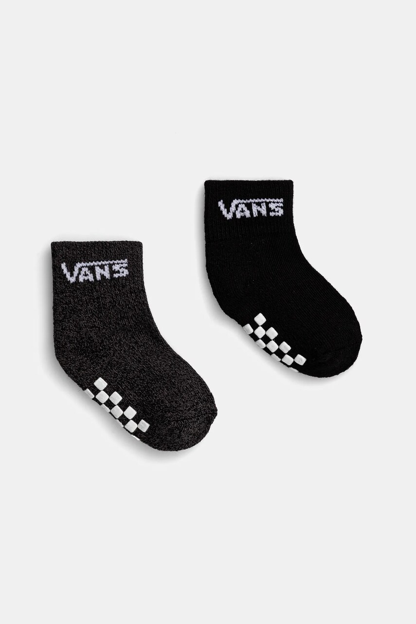 Vans sosete copii DROP V CLASSIC SOCK 2-pack culoarea negru, VN0A7PTCBLK1