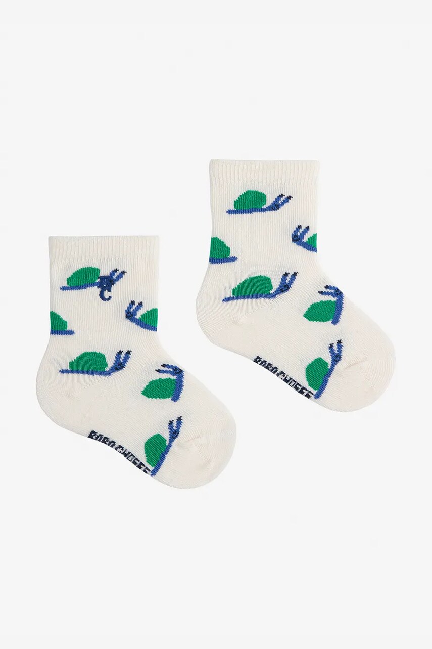 Bobo Choses sosete copii Funny Snail culoarea bej, 125AH018 Bobo Choses sosete copii Funny Snail culoarea bej, 125AH018