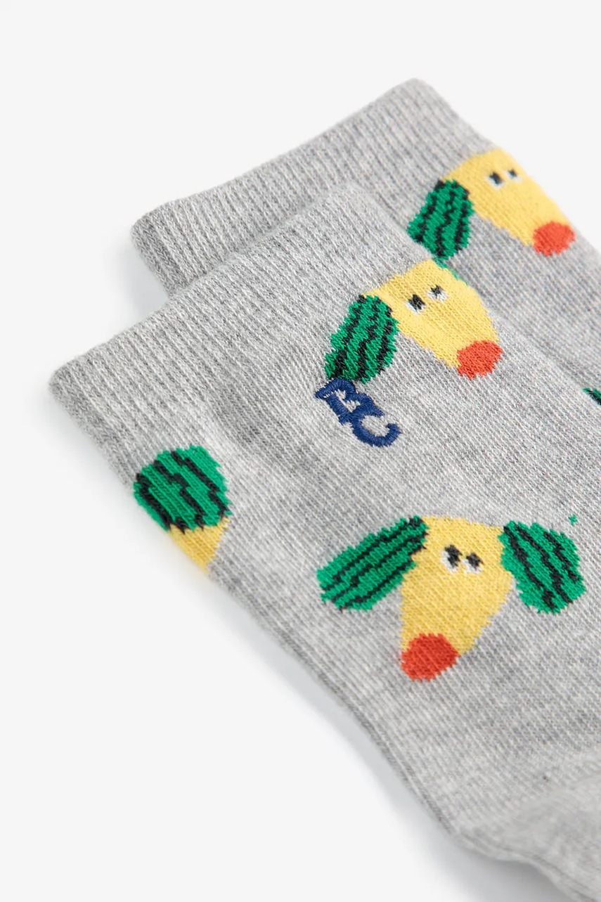 Детские носки Bobo Choses Happy Dog цвет серый 125AI010 Детские носки Bobo Choses Happy Dog цвет серый 125AI010
