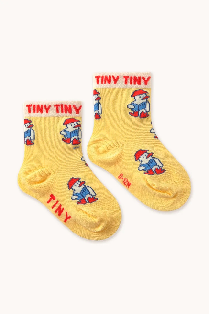 Дитячі шкарпетки Tinycottons READERS MEDIUM SOCKS колір жовтий SS25-454