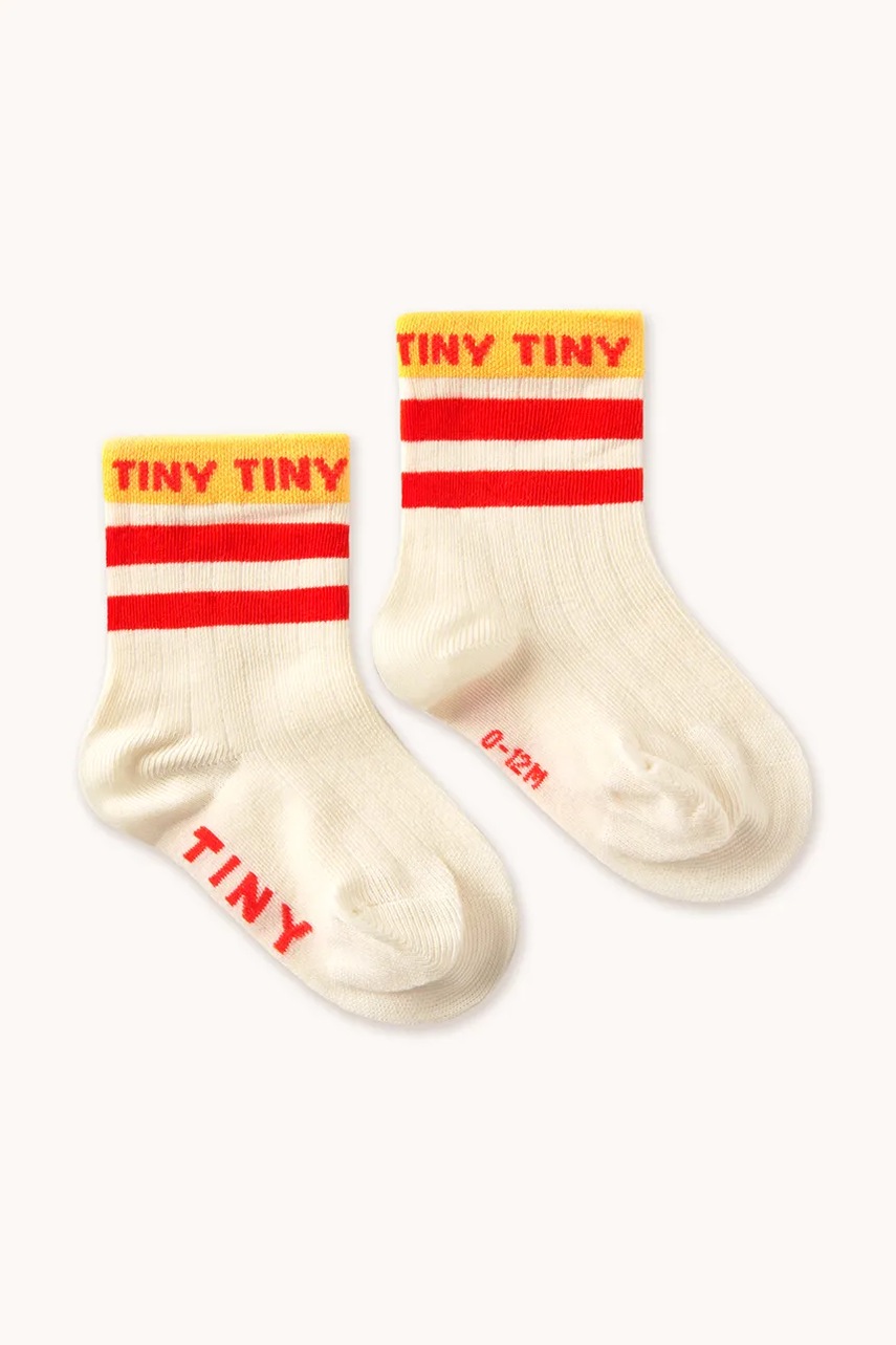 Дитячі шкарпетки Tinycottons TINY MEDIUM HEIGHT SOCKS колір бежевий SS25-456