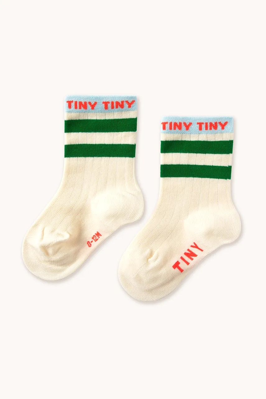 

Детски чорапи Tinycottons TINY MEDIUM HEIGHT SOCKS в зелено SS25-456, Зелен