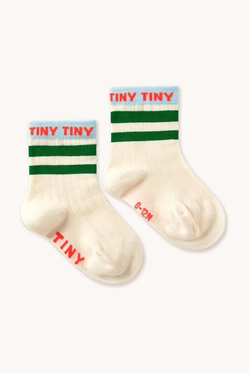 Дитячі шкарпетки Tinycottons TINY MEDIUM HEIGHT SOCKS колір зелений SS25-456