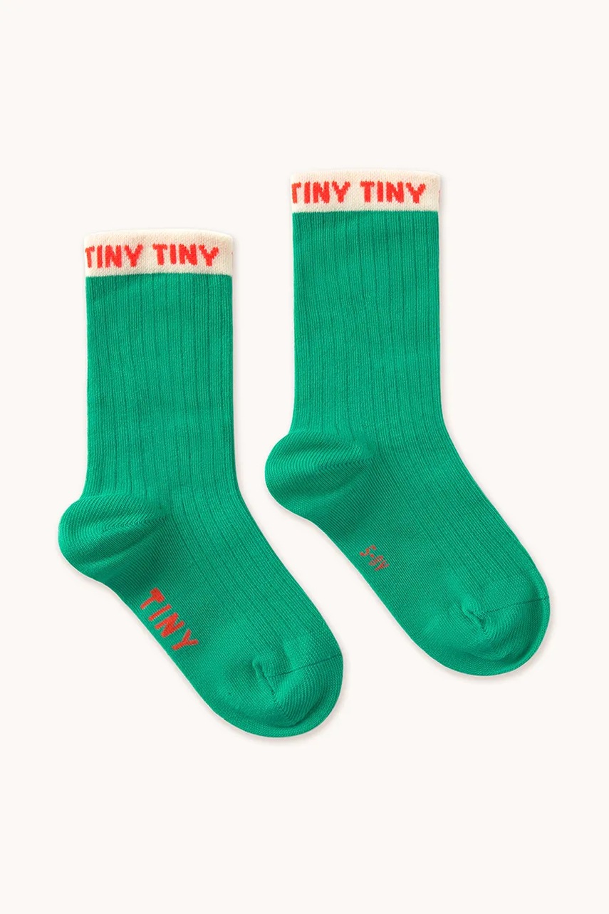 Дитячі шкарпетки Tinycottons TINY MEDIUM SOCKS колір зелений SS25-443