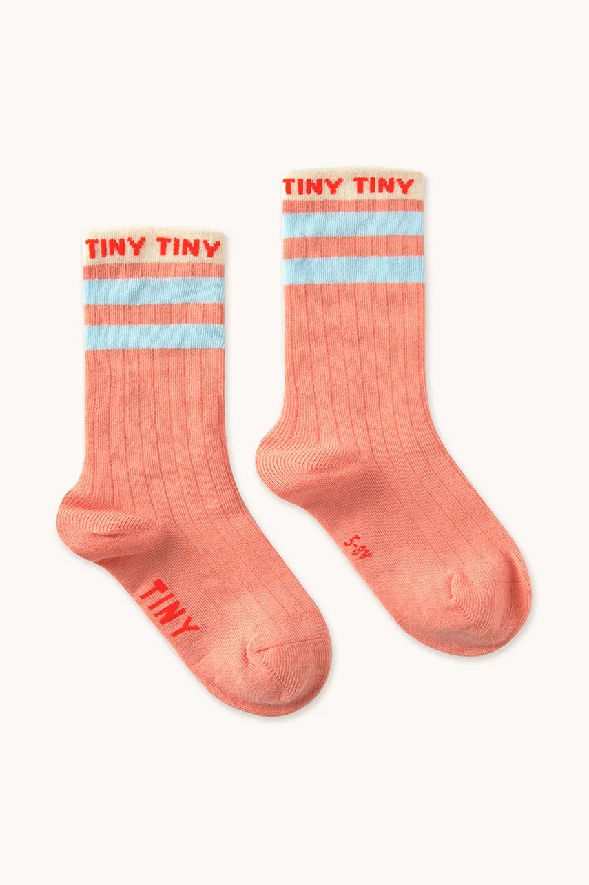 Дитячі шкарпетки Tinycottons TINY MEDIUM HEIGHT SOCKS колір помаранчевий SS25-457
