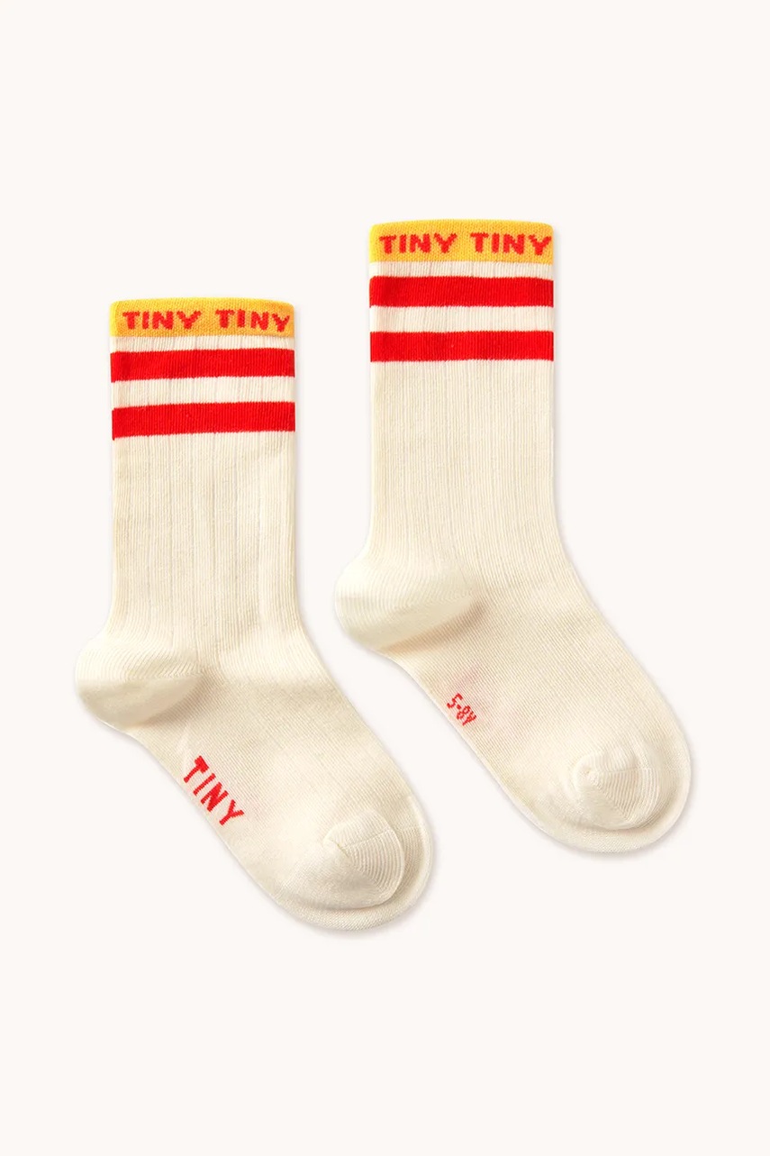 Дитячі шкарпетки Tinycottons TINY MEDIUM HEIGHT SOCKS колір помаранчевий SS25-457